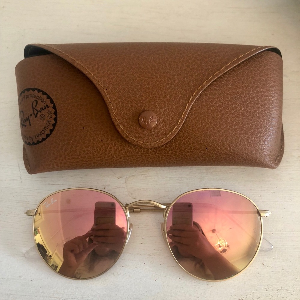 Pink Reflective Ray-Bans